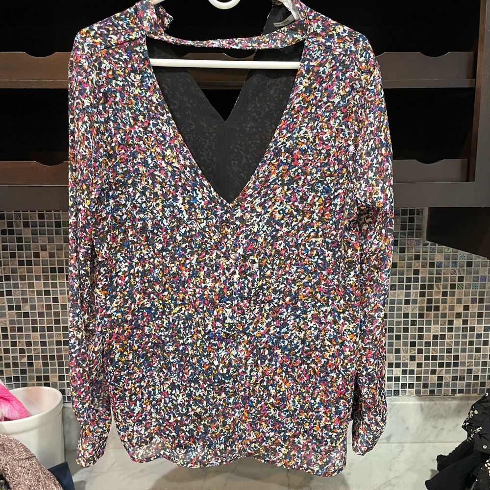 Multicolor silk blouse